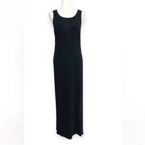 All Saints Chase Maxi Slip Dress Large Black Tank Dress